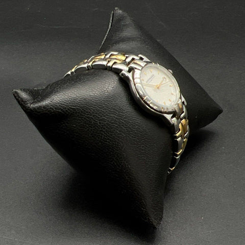 Vintage 90s Wittnauer Ladies Watch Two-Tone Gold Silver Tone Link Band Date