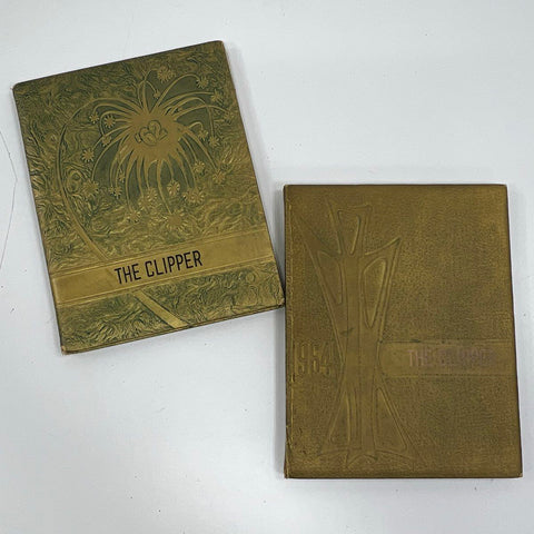 Vintage The Clipper Yearbook Lot of 2 | 1962 & 1964 School Annuals