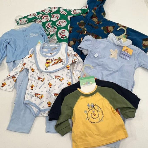 Vintage 90s Y2K Baby Clothes Lot NWT Disney Pooh Bear Romper Sets 3-9M