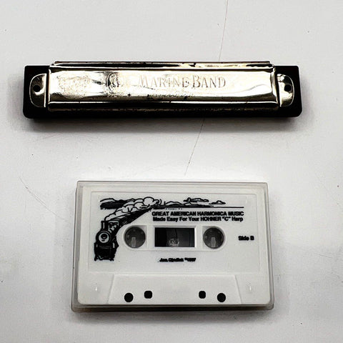 Hohner Marine Band Diatonic Harmonica Key of C Vintage Instructional Kit 1987