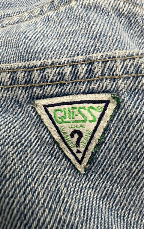 Vintage 90s Guess Men's Light Wash Straight Leg Jeans Made in USA 36x34