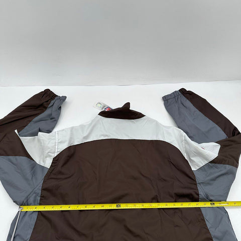 Vintage Reebok Men's Cleveland Browns NFL Full Zip Windbreaker Brown XL NWT
