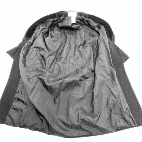 Vintage 80s Topcoat Exclusive Velvet Collar Wool Overcoat Made in England Sz S