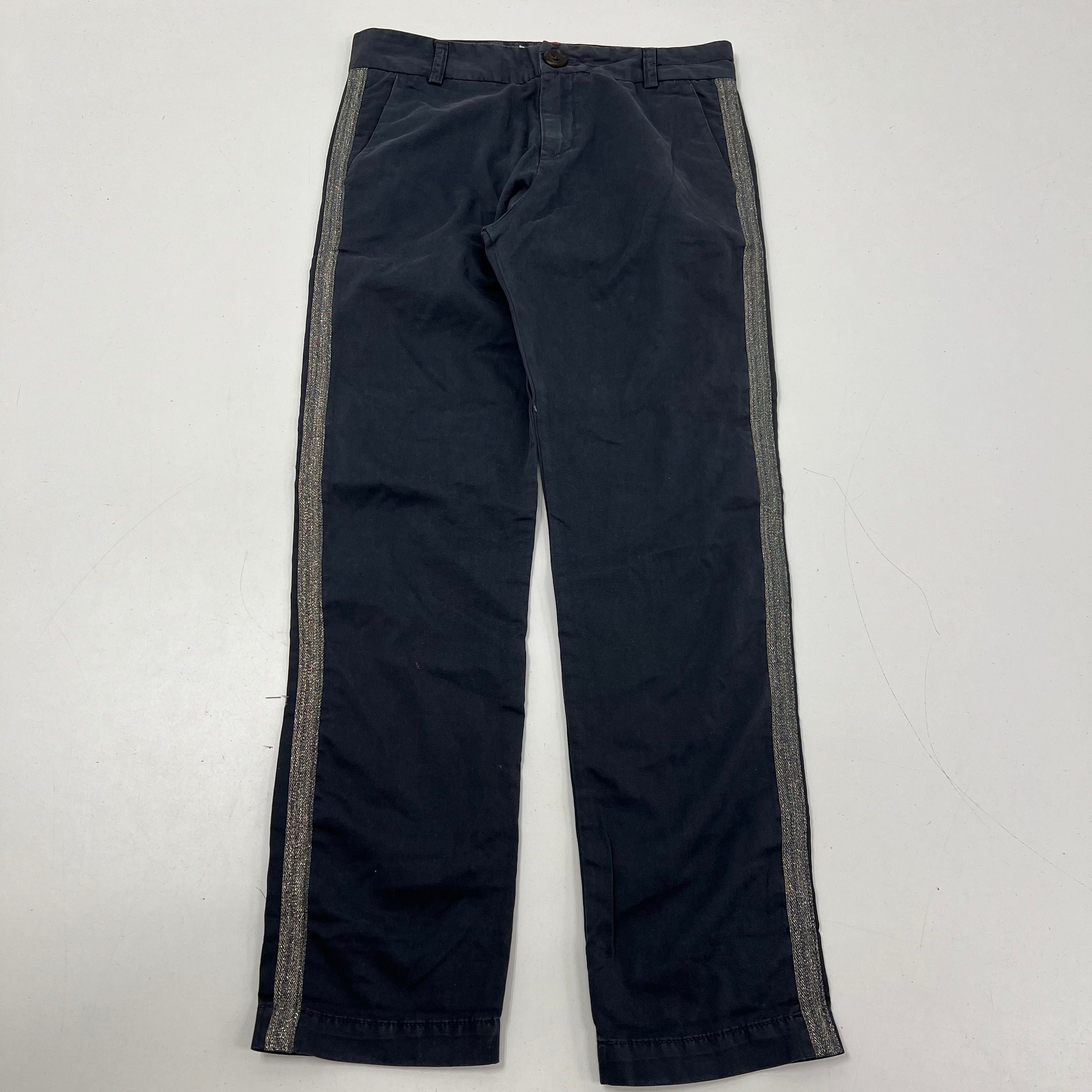 Current/Elliott NWT Gray The Tux Captain Glitter Stripe Trousers Pants Women's