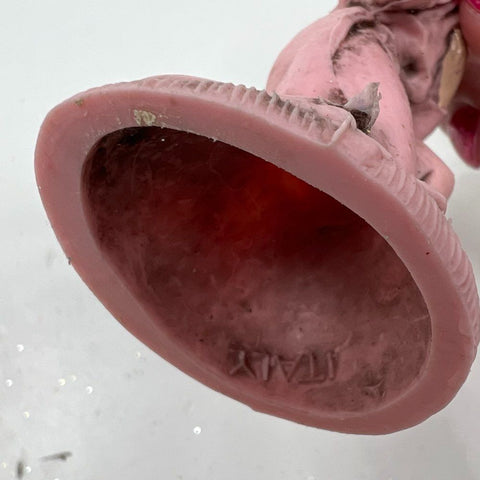 Vintage Depose Italy Nativity Figures Lot of 4 Angel Piper Shepherds Resin