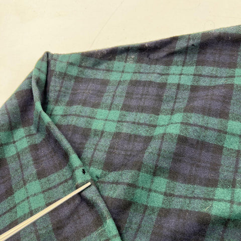 Vintage Pendleton Men's Green Black Watch Plaid Virgin Wool Cardigan Sz XL