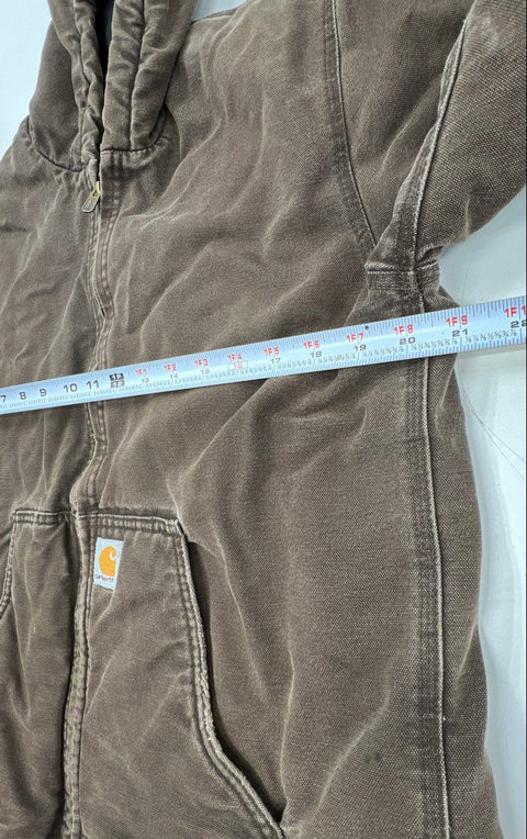 Vintage 90s Carhartt Quilt-Lined Duck Active Jacket Brown Sz XL (18-20)