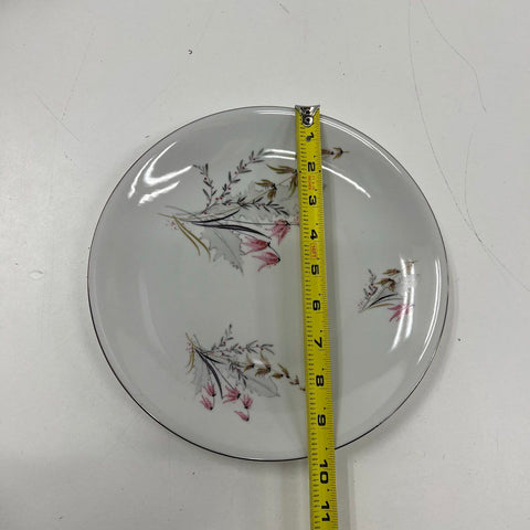 Vintage Royal Duchess Fine China Floral Plates Silver Rim Lot of 8 Bavaria