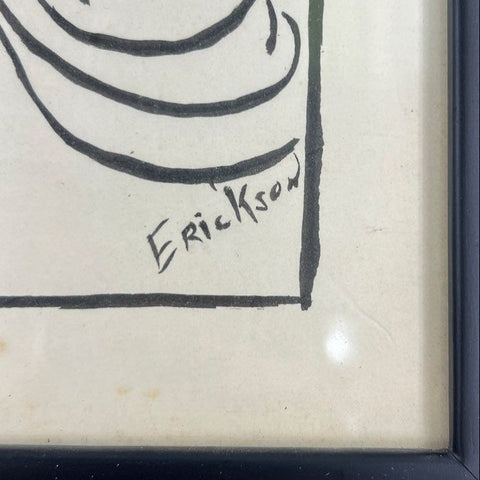 Erikson Original Cartoon Art Ink Drawing Julius Caesar Signed Vintage Humor