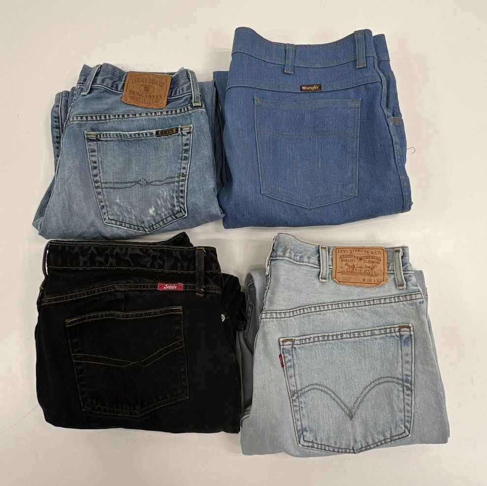 Vintage Denim Jeans Lot 4 Levis Lucky Brand Sears Mixed Sizes Mens Womens