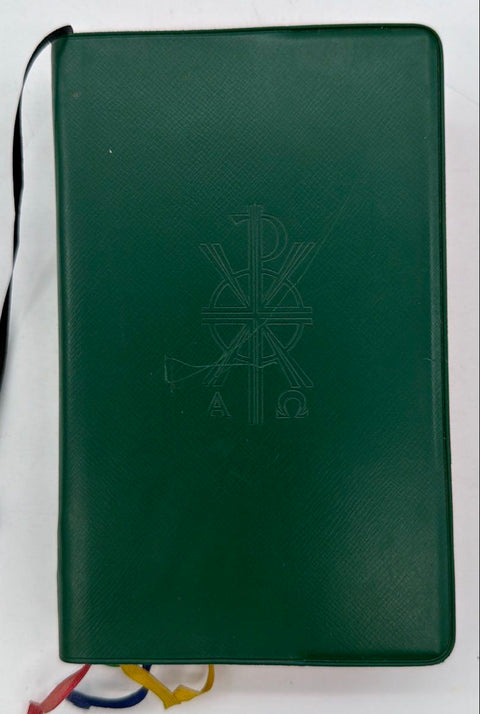 Vintage Saint Pius X Daily Missal Catholic Book Publishing Green Red Edged 1950s