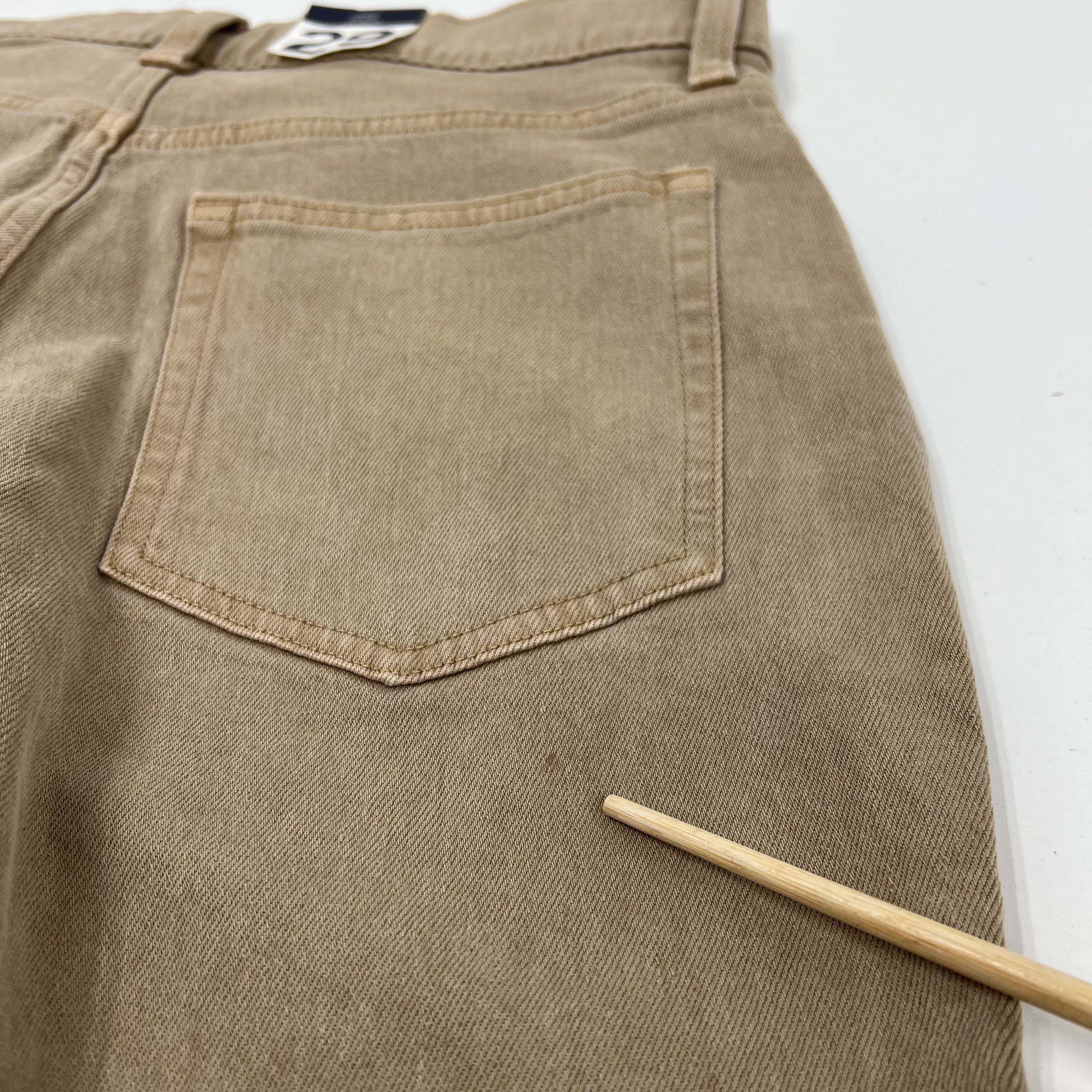 NWT Gap Tan Cheeky Straight High Rise Raw Hem Button Fly Jeans Women's 29