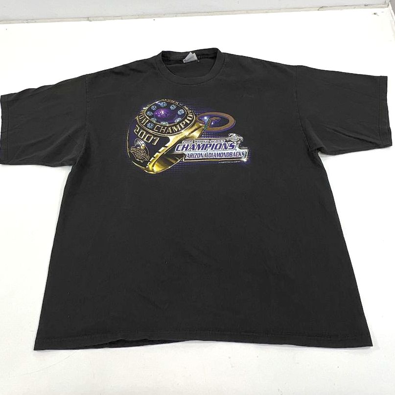 Vintage 2001 Arizona Diamondbacks MLB World Series Champs Tee Lee Sport Sz XL