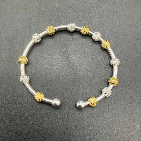 Chelsea Charles Golf Goddess Stroke Counter Bracelet Silver & Gold Tone Size 6.5