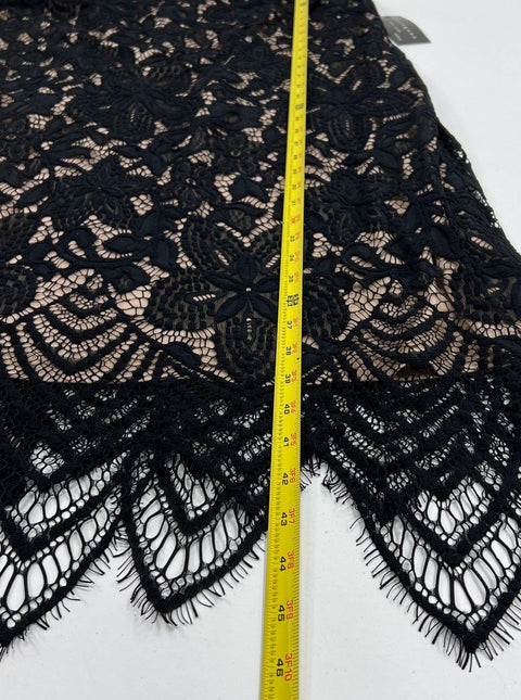 Sharagano NWT Black Tan Floral Lace Sheath Dress Women's Size 16W