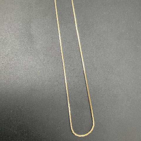 Vintage D.E.C. 1/20 14K Gold Filled Textured Flat Snake Chain Necklace 17"