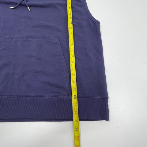 Opening Ceremony Navy NWT Collegiate Cut Off Sleeveless Hoodie Unisex Size L