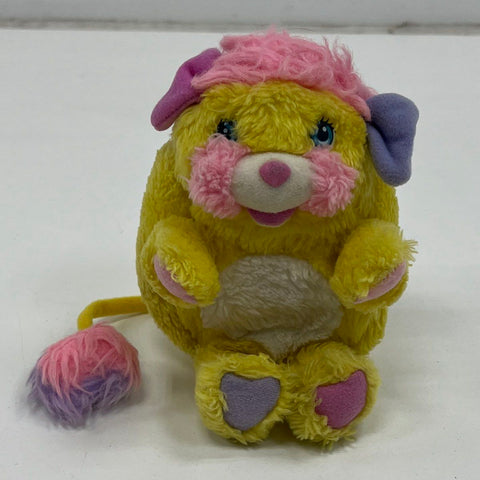 Vintage 1985 Popples Potato Chip Yellow Plush Stuffed Animal Toy 80s