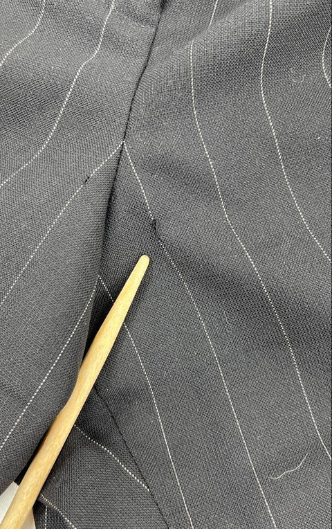 Lauren Ralph Lauren Women's Black Pinstripe Wool Slacks Pleated Pants Sz 4