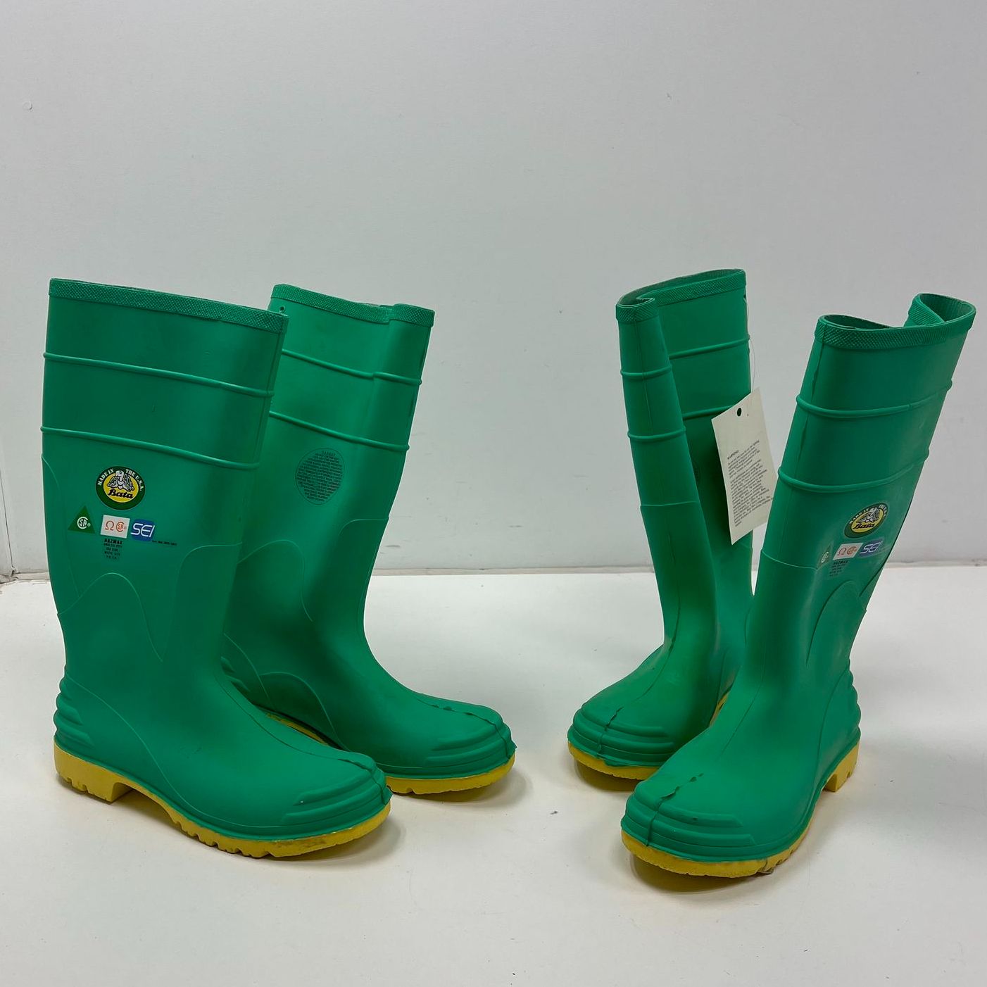 Vintage 90s Bata Men's Hazmax Safety Hazmat Boots Lot 2 Pair Made in USA