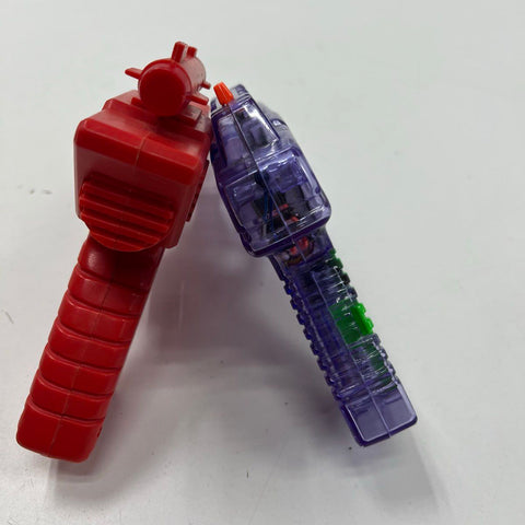 Vintage Lot of 2 Space Fazer & SRM Toys Red Purple Ray Gun Blaster Toy Guns