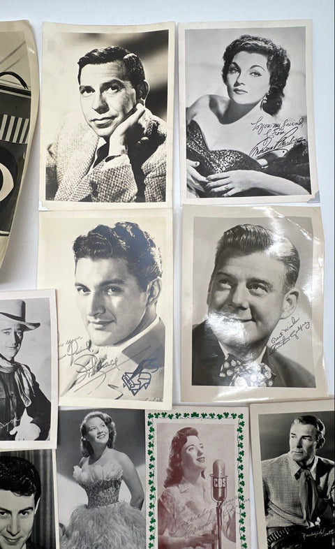 Vintage Celebrity Promo Photos Lot 18 Pieces Liberace John Wayne Dinah Shore