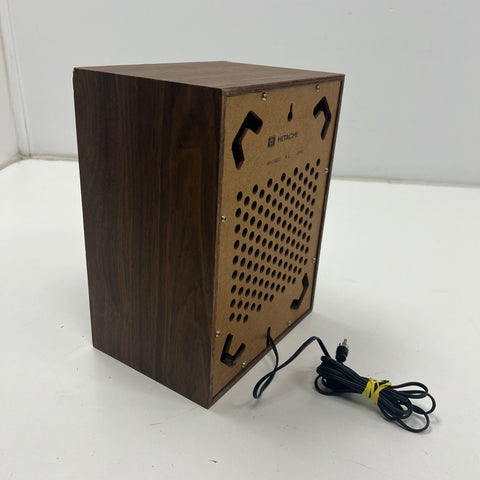 Vintage Hitachi Bookshelf Speaker Single 8 Ohm Woodgrain Hi-Fi Stereo Japan
