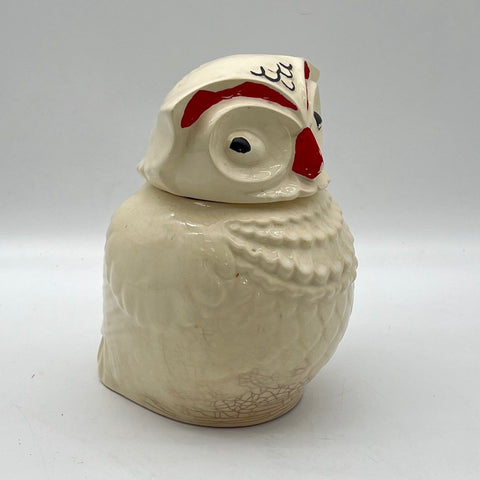 Vintage Owl Cookie Jar Hand-Painted Ceramic Kitchen Canister 10 Inch