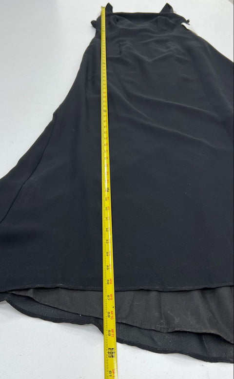 David's Bridal Women's NWT Black White Cowl Neck Formal Maxi Gown Dress Size 6