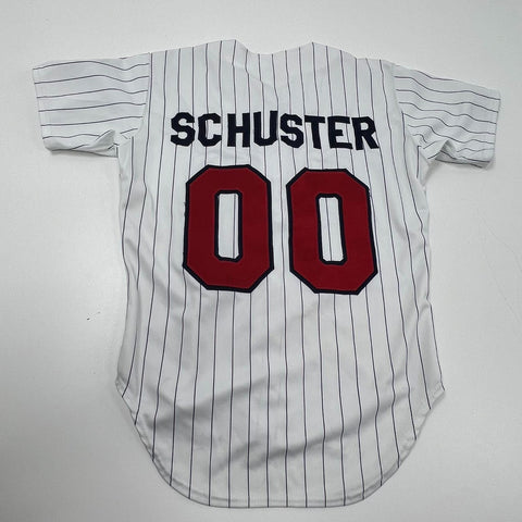 Vintage Rawlings Minnesota Twins MLB Jersey Stitched Pinstripe Schuster 00 Sz 44