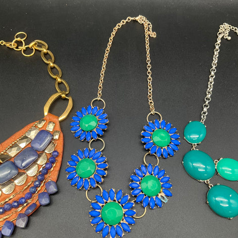 Statement Fashion Necklace Jewelry Lot of 5 Bib Choker Floral Boho Styles