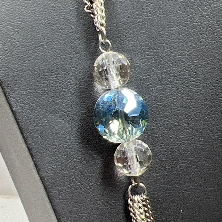 Simply Vera Wang Blue & Grey Multifaceted Faux Pearl Beaded Necklace