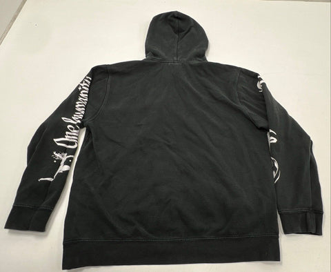 RVCA Men's Black One Earth One Humanity Graphic Pullover Hoodie XL