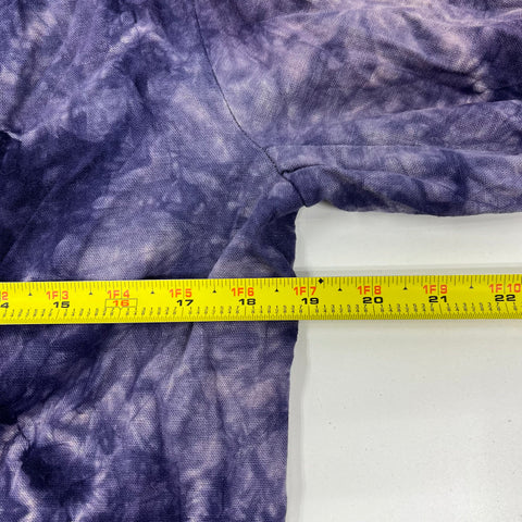 Amadi Purple Tie-Dye Linen Blend Double Breasted Blazer Jacket Women's XS NWT