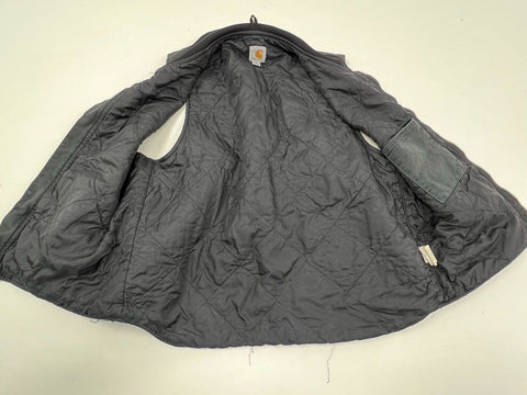 Carhartt Faded Black Duck Arctic Quilt Lined Work Vest Men's XL Tall