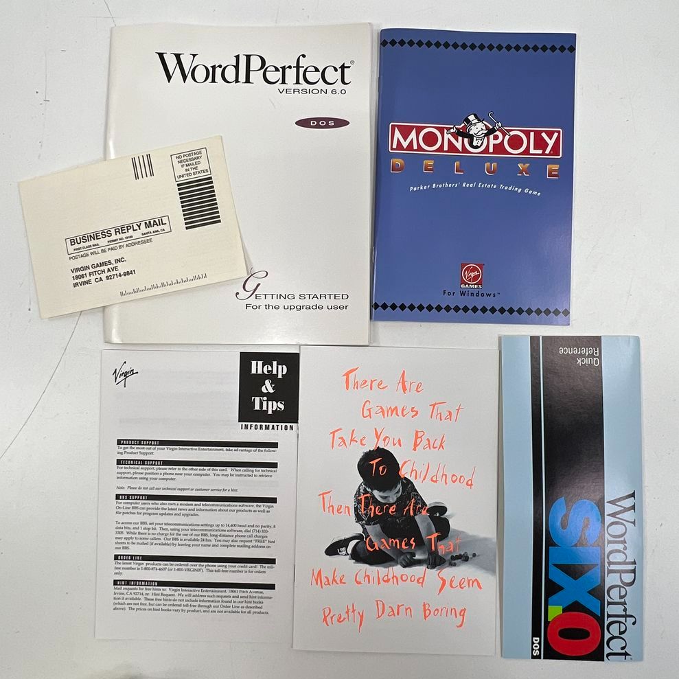 Vintage 1992 Monopoly Deluxe PC Big Box Game Windows 3.5 5.25 Floppy Disks