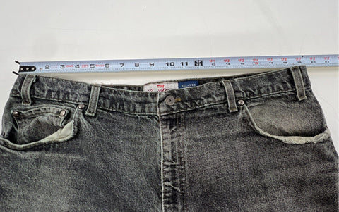 Vintage 90s Levi's Men's 540 Relaxed Fit Faded Black Orange Tab Jeans Sz 42x30