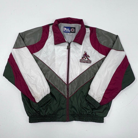 Vintage 90s Phoenix Coyotes NHL Pro Player Kachina Windbreaker Jacket Sz XL