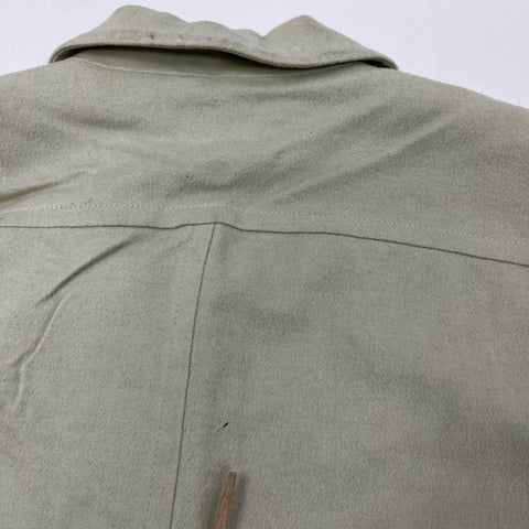 Vintage 80s Dino Valiano Women's Sage Green Lambswool Cashmere Jacket Sz 36