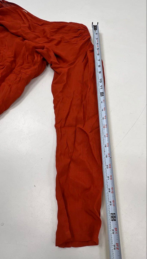 Rue Stiic Women's Terracotta One Shoulder Ruched Viscose Mini Dress NWT Size M