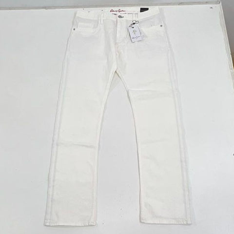 Robert Graham Men's NWT Palin Tailored Kipling White Denim Jeans Size 35