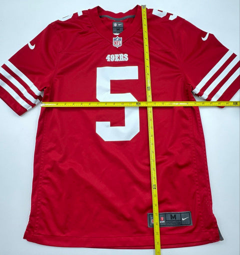 Nike San Francisco 49ers Trey Lance #5 NFL Game Football Jersey Red Men's Sz M