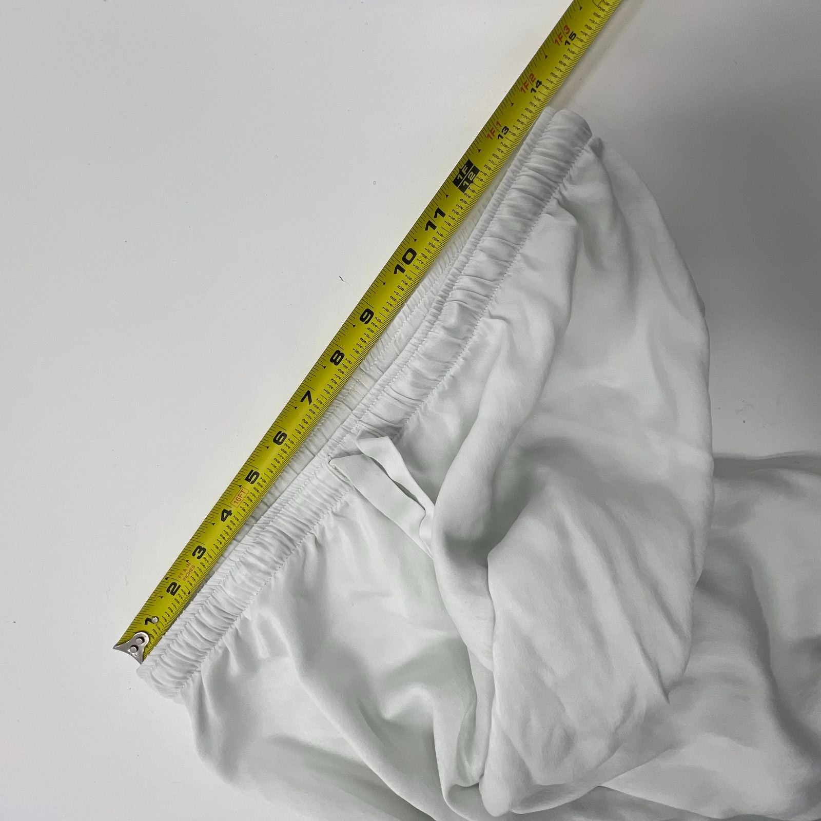 Derek Rose White Flowy Cropped Pant Women's Size Small Drawstring Silk