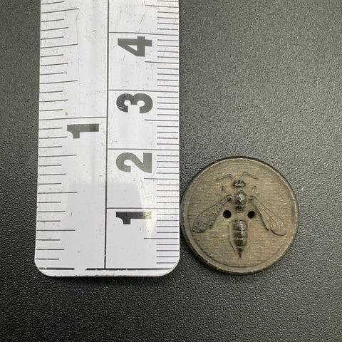 Antique Goodyear Hard Rubber Wasp Button N.R. Co. 1851 Patent 19th Century