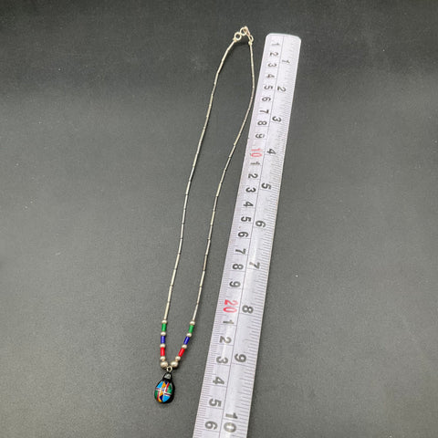Dorothy Brave Eagle Oglala Lakota Turtle Fetish Inlay Necklace Native American