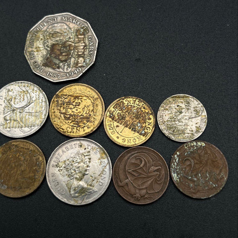 Vintage World Coin Lot Jamaica Canada Australia Hong Kong British Coins