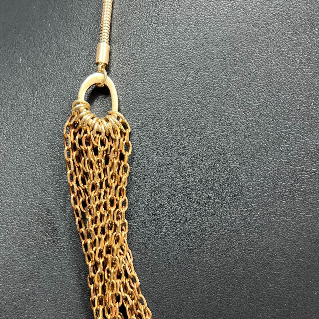 J Jill Mutli-Chain Gold Tone Necklace NWoT