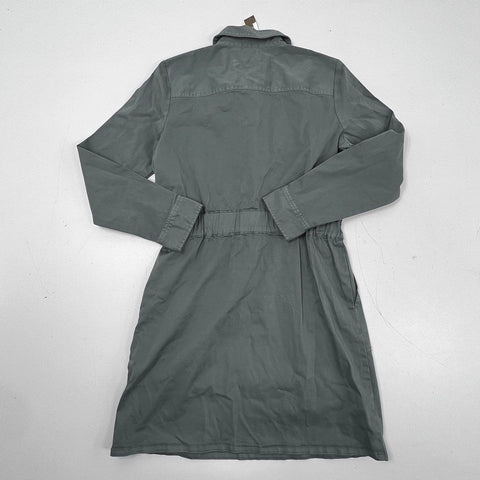 J. Crew Women's Green Utility Point Collar Full Zip Mini Dress Sz 8 NWT