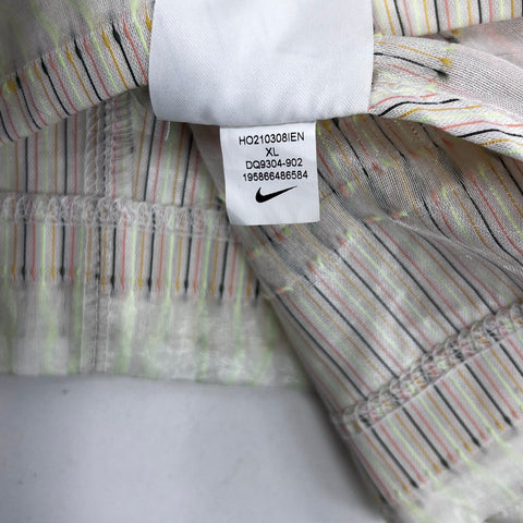 Nike Women's Earth Day Sheer Hooded Jacket Multi-Color Striped Size XL