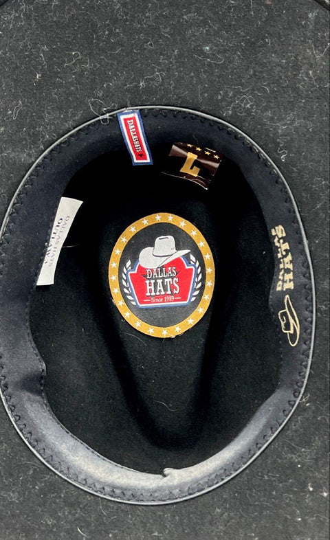 Dallas Hats Black Outlaw 3 Western Cowboy Hat Studded Star Band Size 7